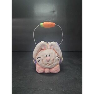 K's Collection Ceramic‎ Easter Bunny Basket Candy Dish Container Planter Vintage